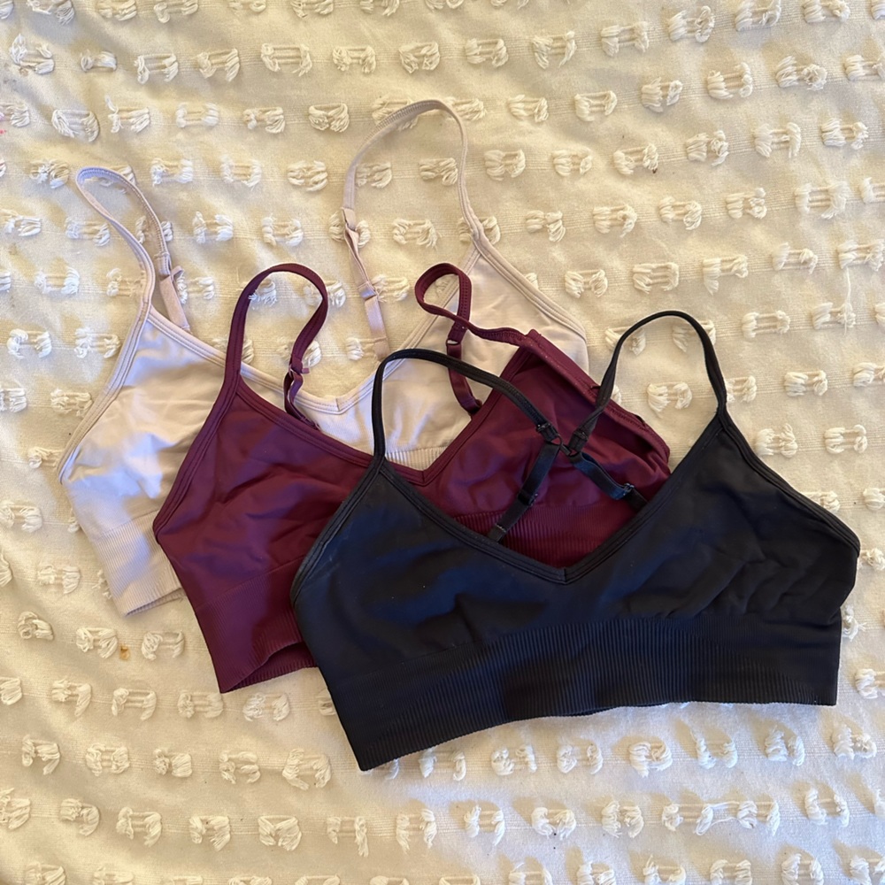 Lululemon Ebb to Street bra a/b cup size 6 set of 3